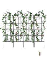 VEVOR 71 x 20 in, 4 Packs Rustproof Metal Garden Flower Trellis, Outdoor Climbing Rose & Cucumber Support, Decorative Clematis Trellis for Courtyards & Lawns