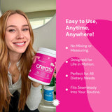 Create Creatine Monohydrate Gummies for Men & Women - Boost Focus, Strength, and Endurance, Anti-Melting Formula, Vegan, Gluten-Free, Non-GMO, 1.5 Gram Creatine per Gummy (Watermelon, 90 ct)