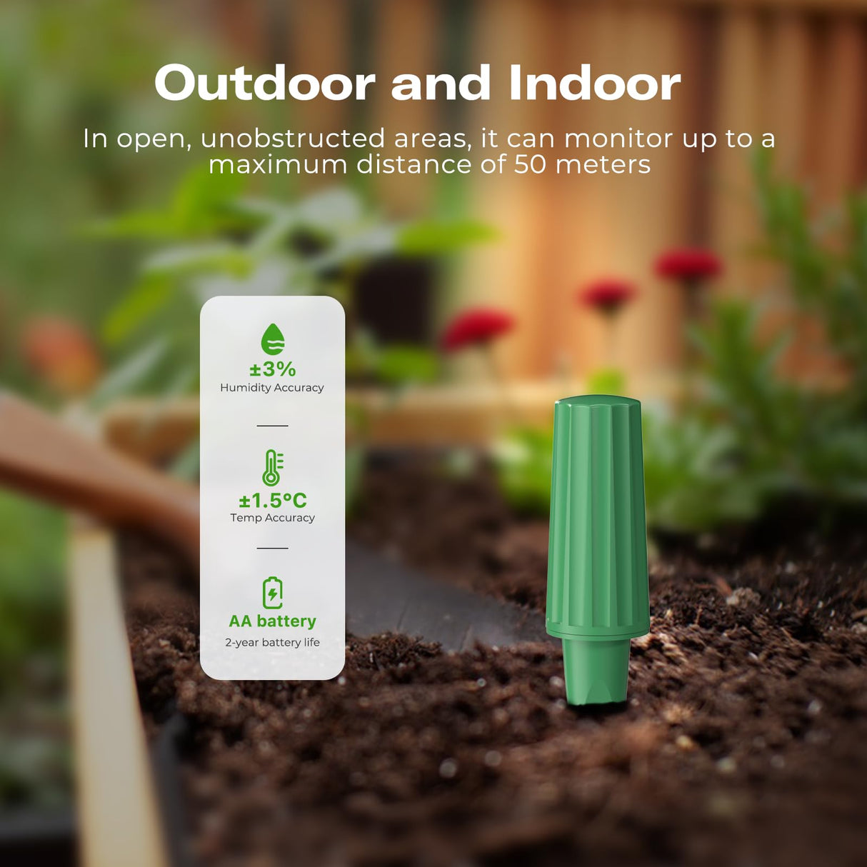 THIRDREALITY Smart Soil Moisture Sensor Gen2 3Pack,Zigbee hub Needed, nhanced Signal Stability,Capacitive Moisture Monitoring,Garden Planting, Compatible with Hubitat,SmartThings,Home Assistant,Homey