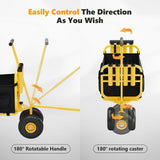 Bonnlo Beach Fishing Cart, Beach Wagon Trolley with 11" Big NO-Flat Airless Tires, Foldable Beachs Trailer with Large Cargo Basket, 550 lbs Load Capacity, 8 Fishing Rods Holder, Durable Oxford Bag