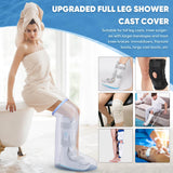 Waterproof Extra Wide Leg Cast Cover for Shower with Non-Slip Bottom for Leg Cast Protector for Surgery Wounds, Bandage, Large Cast, Knee Immobilizer/Brace, Walking Boots [2025 Upgraded Reusable]