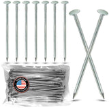 USA Made (150 Pack) Synthetic Grass Landscape, 5.5" Turf Nails/Stakes, 5 lbs Galvanized Boxed Spikes for Securing Artificial Turf & No Dig Edging Products Approximately 150 Nails
