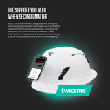 STUDSON SHK-1 Full Brim Safety Helmet: ANSI/ISEA Z89.1 Type II Compliant (R 2019), Lightweight & Breathable, NFC Emergency Contact Chip, One Size, Class C & E Protection (Non-Vented, Green)