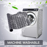 YINENN Bath and Shower Safety Mats 40x16 inch, Non Slip with Suction Cups for Bathroom Stall and Tub Floor, Extra Large and Machine Washable, Drain Holes Keep Bathtub Clean, Clear Light Black