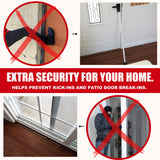 SecurityMan Adjustable Door Security Bar - Constructed of High Grade Iron - Great for Apartment Security or Home Protection Door Stoppers -(18.25”-47.5” for Doors / 18.25”-46.5” for Patio Doors) White