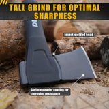 X17 Wood Splitting Axe, 24” Camping Outdoor Hatchet for Wood Splitting and Kindling, Forged Carbon Steel Heat Treated Hand Maul Tool, Nylon Hollow Handle Shock Reduction Handle