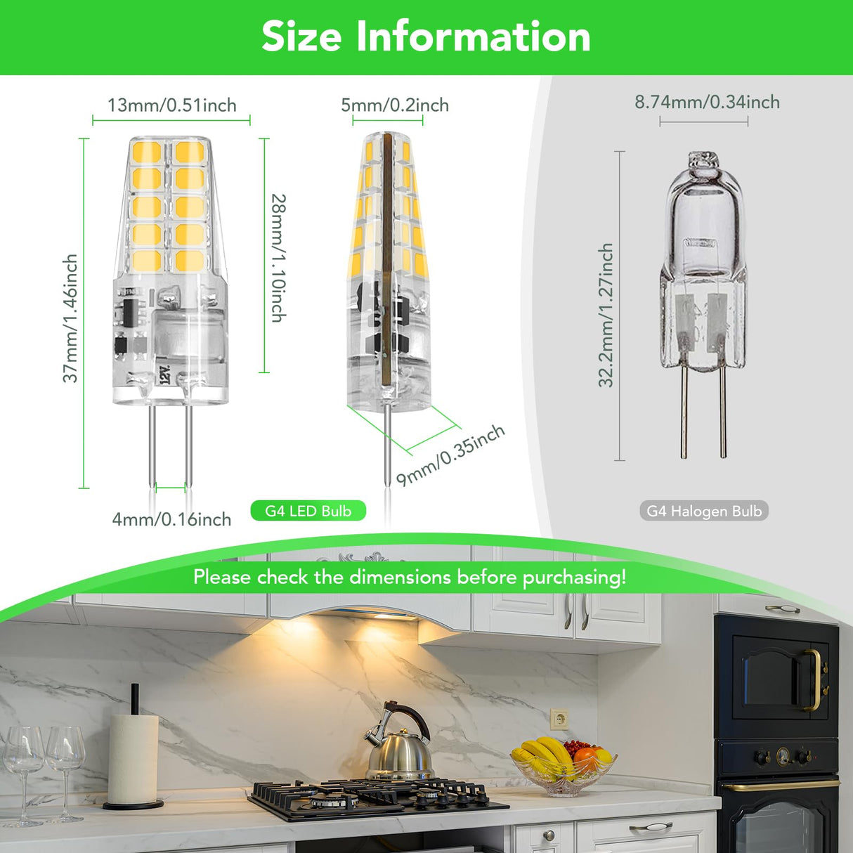 BUBO 10 Pack G4 LED Bulb 2W Equivalent 30W 3000K Warm White 250 Lumens 360°Beam Angle, T3 Halogen Bulb Replacement Landscape Bulbs, AC/DC 12V Led Lights G4 Bi-Pin Base for Outdoor Landscape Lighting