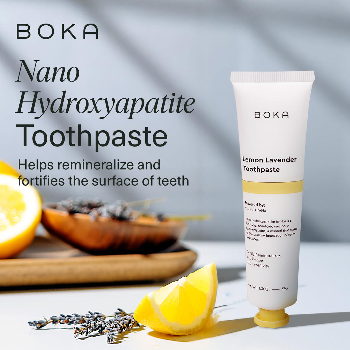 Boka Fluoride Free Toothpaste Nano Hydroxyapatite, Helps Remineralize, Appropriate for Sensitive Teeth, Whitening - for Adult, Kids Oral Care - Refresh Mint Flavor, 4 Fl Oz 3Pk