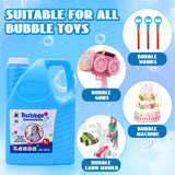 EagleStone Bubbles Solution Refill 2 Bottles 64 oz (Up to 5 Gallon) Concentrated, Giant Bubble Solution for Machines, Guns, Wands - Summer, Easter, Christmas Toys