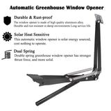 1X Auto Vent Opener Solar Automatic Window Opener for Greenhouse Heat Sensitive Roof Vent Opener Auto Vent Kit Gardening Tools Greenhouse Accessories Hothouse Roof Vent Kit (Dual Spring Up to 15lbs)