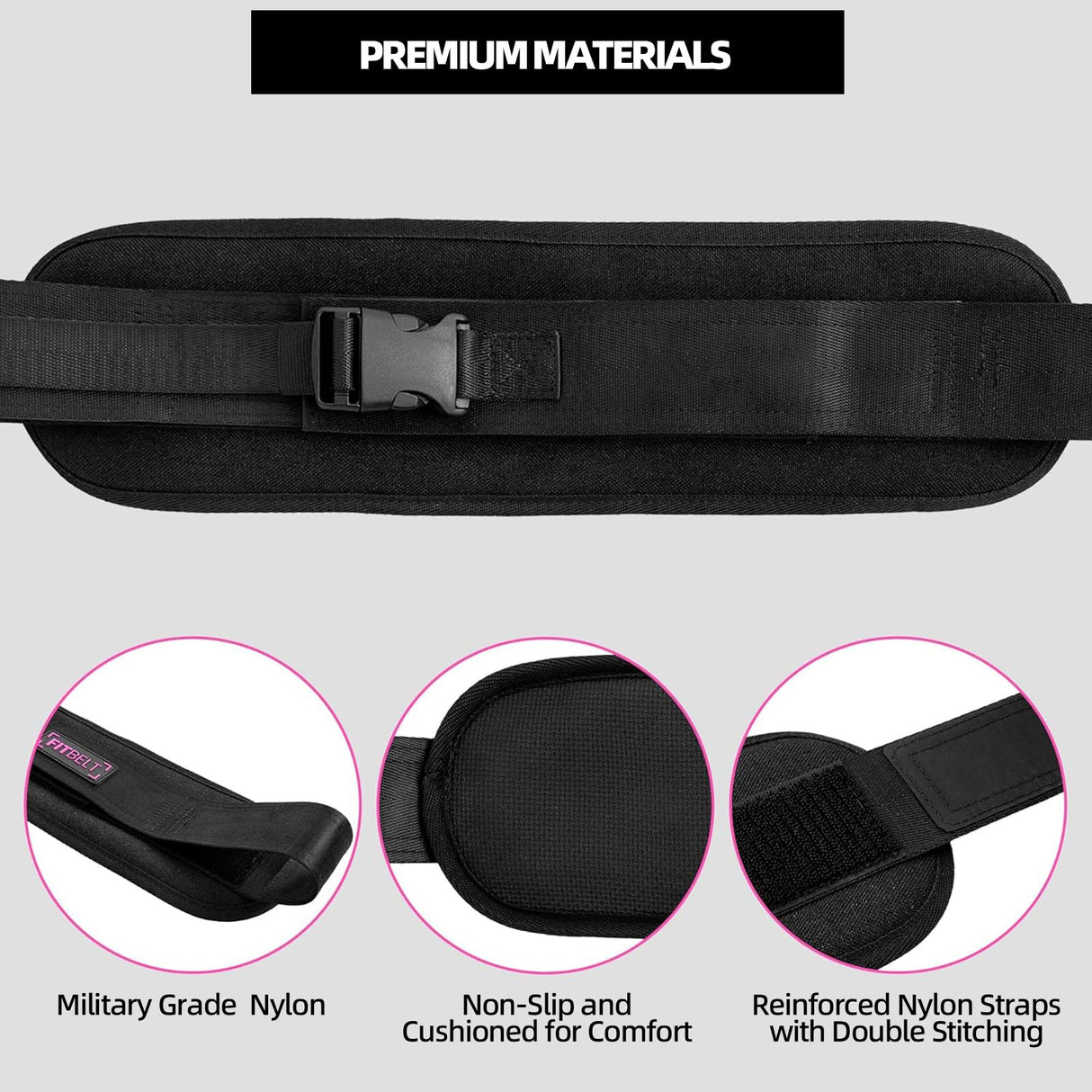 Exercise Hip Thrust Belt, Easy to Use, Slip-Resistant & Hip-Protective, With Dumbbells, Kettlebells, or Plates, for home, gym, workout