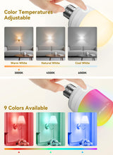 Minetom E26 Rechargeable Light Bulbs with Remote and Timer, Battery Backup Bulb with 12 Colors and Brightness Dimmable, 2300mAh 40W Equivalent LED Light Bulbs for Lamps Sconces Camping, 2 Pack