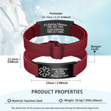 Personalized Medical Alert Bracelet Custom Medical Id Bracelets for Men