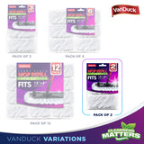VanDuck 100% Cotton Pad Terry Cloth Mop Refills 15x8 inches, 2 Pack (Mop is Not Included)