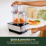 Cuisinart Food Processor, 14-Cup Vegetable Food Chopper for Mincing, Dicing, Shredding, Puree & Kneading Dough, 720-Watt Motor, Stainless Steel, DFP-14BCNY
