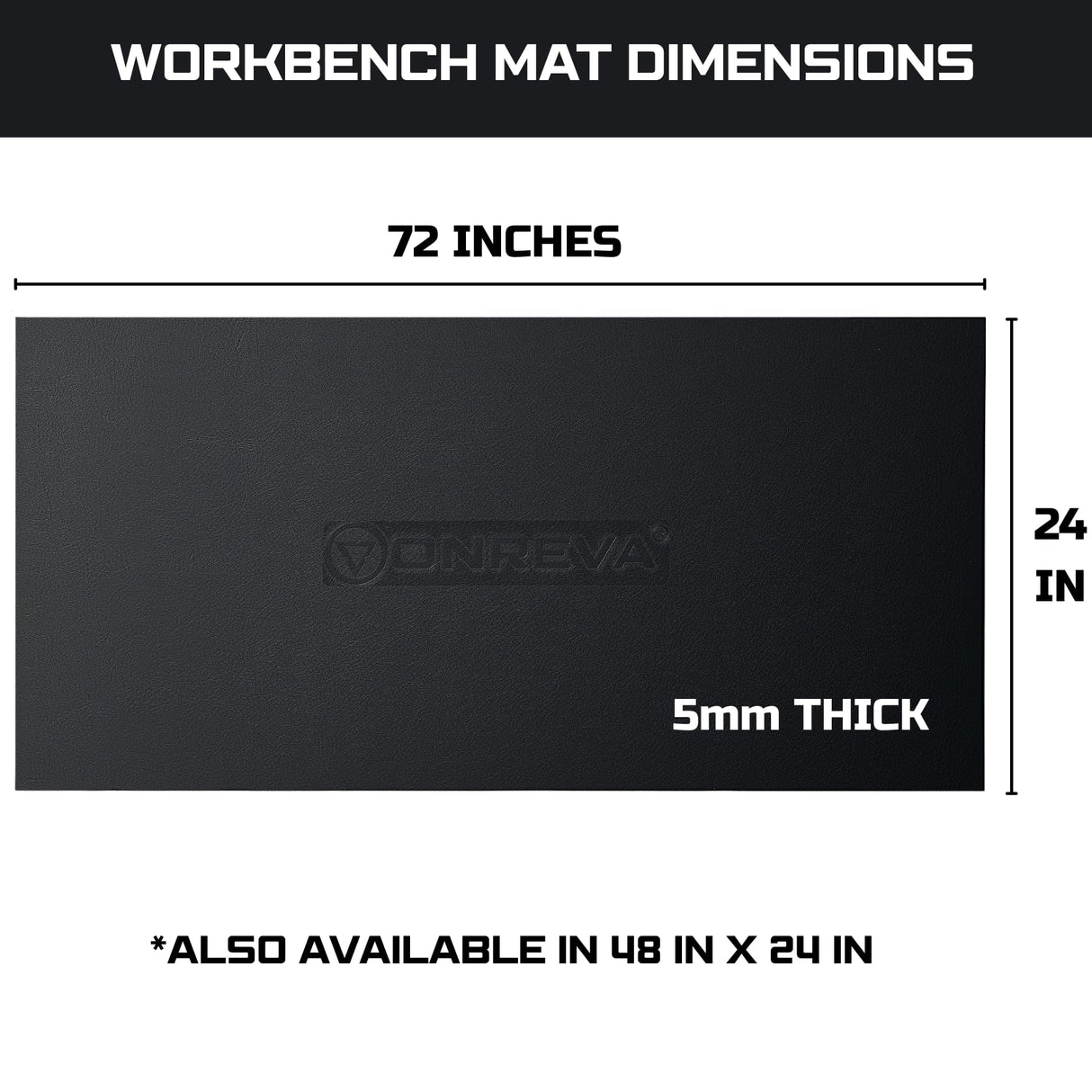 ONREVA Workbench Mat 24X72 Inches, EVA Work Mat, Protect Your Work Bench Top, Heavy Duty Pad for Tool Box Top, Table, Tool Station, Rolling Cabinet Cart Cover Liner Matt, 72"X24" 5mm Thick