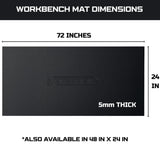 ONREVA Workbench Mat 24X72 Inches, EVA Work Mat, Protect Your Work Bench Top, Heavy Duty Pad for Tool Box Top, Table, Tool Station, Rolling Cabinet Cart Cover Liner Matt, 72"X24" 5mm Thick