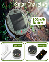 Solar Camping String Lights, 32.8FT Fairy String Lights 130LEDs, 4 In 1 Portable Waterproof Camp Lamp with 8 Mode, Hanging Rechargeable Tent Lantern for Awning Garden Yard Party Christmas Decorations