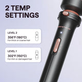 Wavytalk Thermal Brush, 1 1/2 inch Heated Round Brush with Detachable Head, Velvet Pouch and Dual Voltage for Travel, Easy to Create Blowout Look, Rose Gold