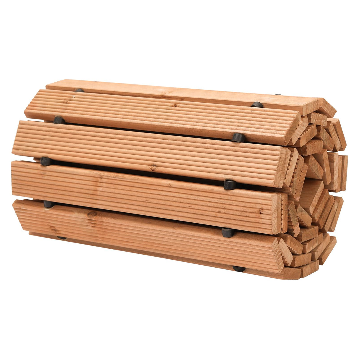 VEVOR Wooden Garden Pathway, 8 ft L x 17 in W, Non-Slip Straight Garden Walkway, Roll Out Cedar Outdoor Walkway Path with Wire Rope Connection, Decorative Garden Paver for Backyard Wedding Party