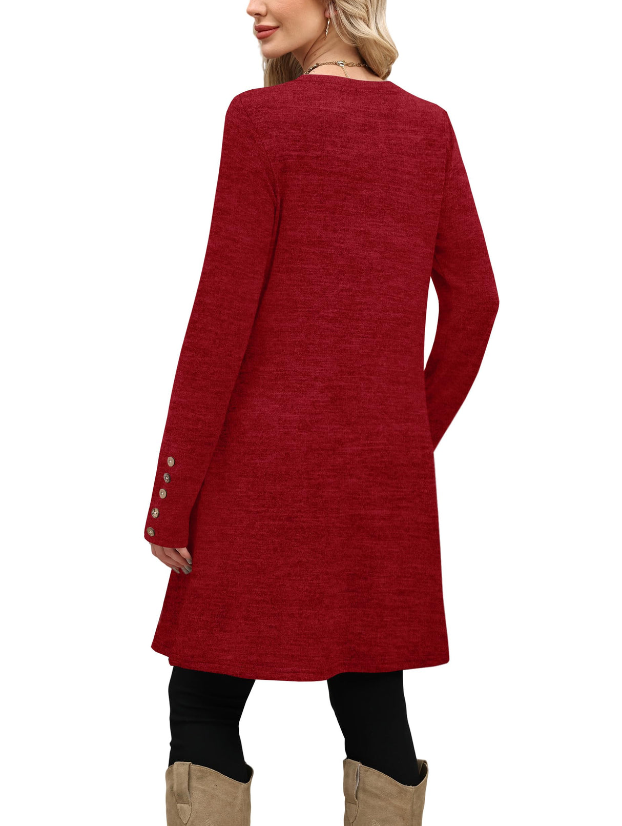 Sweater Dress Long Sleeve Dress for Women Winter Dresses for Women 2025 Winter Clothing Christmas Casual Dresses Red M
