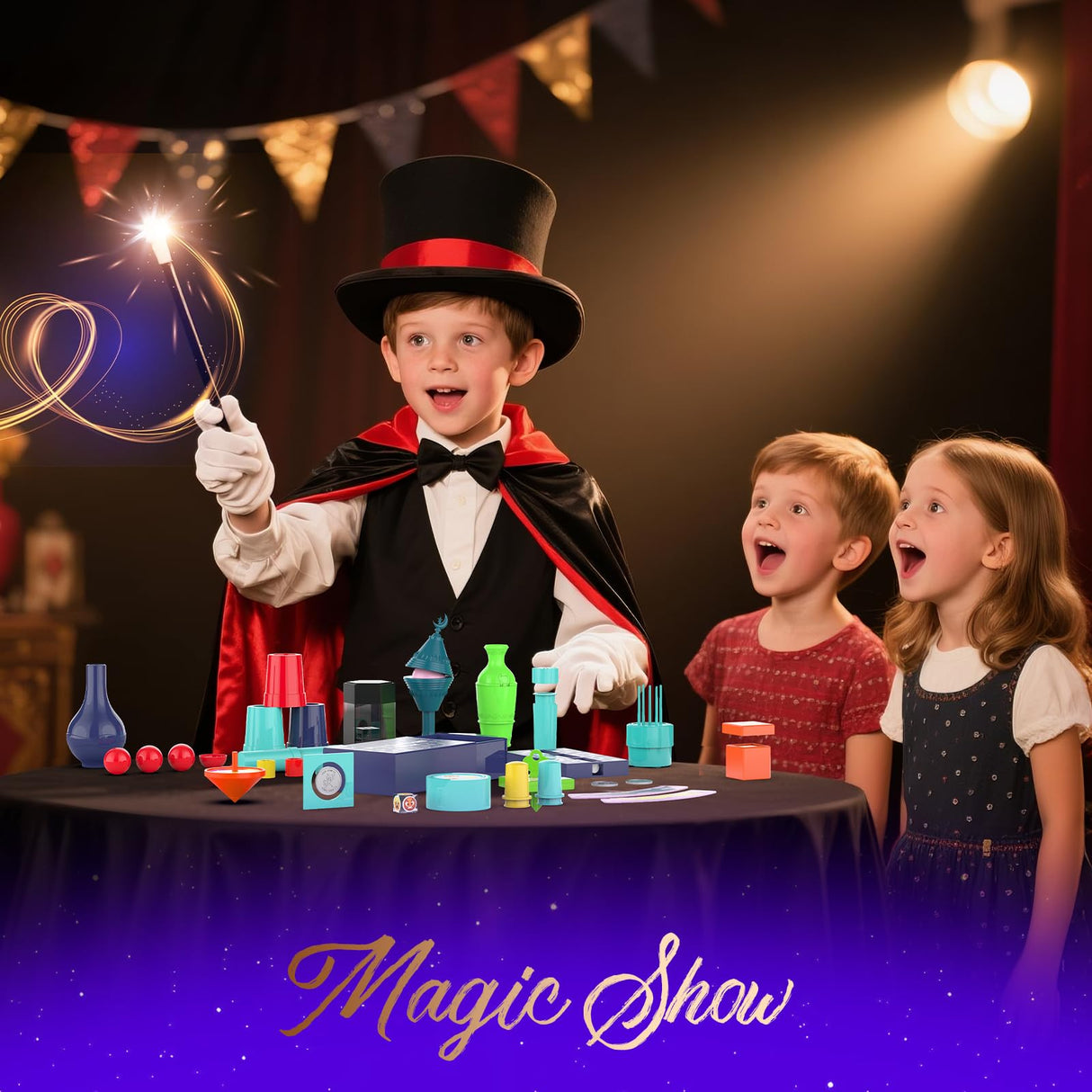 Nicella Magic Kit - 208+Magic Tricks for Kids Age 6-8, Magic Set with Manual and Video for Beginners and Kids, Christmas Halloween Birthday Gifts Toys for Ages 6 7 8 9 10 11 12 Years Old Boys Girls