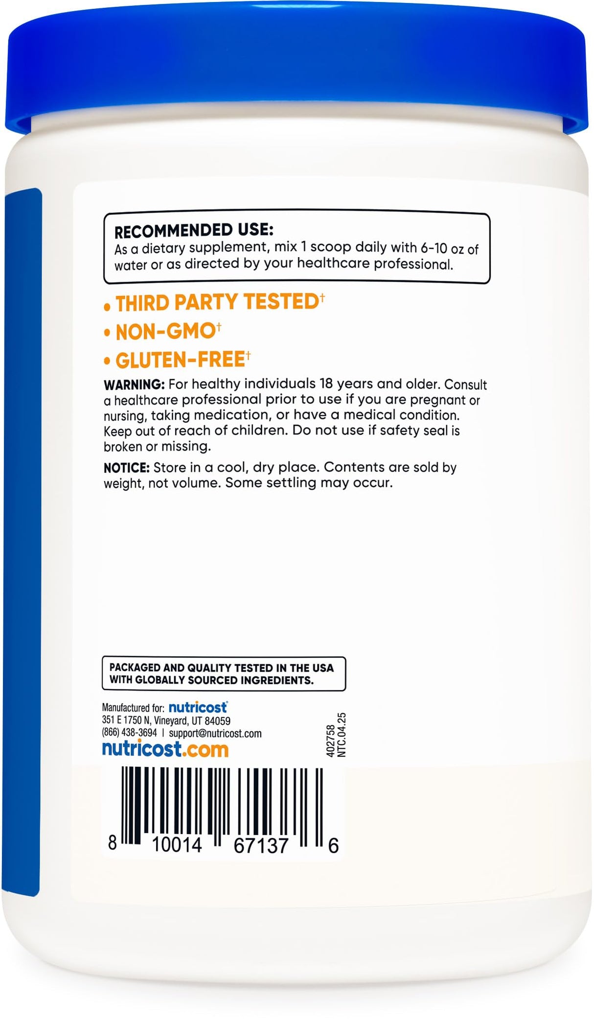Nutricost L-Proline Powder 250 Grams - 2,000mg Per Serving, Non-GMO