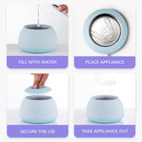 Zima Dental Pod | Sky Blue | Ultrasonic Retainer Cleaner Machine | Aligner, Nightguard, Mouth Guard, Denture Cleaner | Oral Dental Care FSA HSA Approved