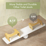 AmazerBath 7 Inches Bamboo Toilet Stool Squat for Adult, Foldable Squatting Potty Stool for Bathroom, Poop Step Stool with Non-Slip Strip, Space-Saving, No Assembly Required, Natural Color