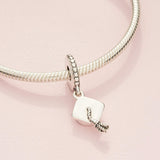 PANDORA Graduation Cap Dangle Charm - Hand-Finished Keepsake - Jewelry for Women with Gift Box - Compatible Moments Charm Bracelets - Sterling Silver