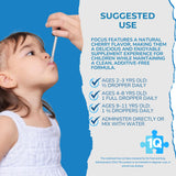 1Q Focus – Liquid Cognitive & Brain Support Drops for Kids | Acetyl L-Carnitine + B1, B6, B12 & Folate | Sugar-Free, Vegan, Non-GMO, Gluten-Free | Advanced Absorption | 2 fl oz 30 Servings