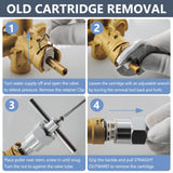 Cartridge Kit Compatible with Moen 1222 Replacement Cartridge for One-Handle PosiTemp Shower and Tub, Brass Core, Fix Common Issues