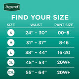 Depend Fresh Protection Adult Diapers, Incontinence & Postpartum Bladder Leak Underwear for Women, Disposable, Maximum, Extra-Extra-Large, Blush, 44 Count (2 Packs of 22), Packaging May Vary