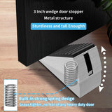 AIMAXINKE Strongest Adjustable Spring Loaded Large Door Stopper - Heavy Duty Tall Door Stop Wedge Door Stoppers for Bottom of Doors,Tall up to 3 in Doorstop Stainless steels Made Suits Any Heavy Gate