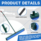 Suclain Tennis Court Squeegee 36 Inch PVA Foam Tennis Sponge Roller Lightweight Removes Water Quickly Clear Floors Tool for Tennis Basketball Sports Courts Garages(Blue,2pcs)