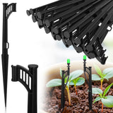 30 Pcs 12.8" Irrigation Drip Support Stakes 1/4 Inch Drip Irrigation Stakes for 1/4 Inch Drip Irrigation Tubing Hose Holder Drip Irrigation Support Stakes for Gardens Irrigation Supplies