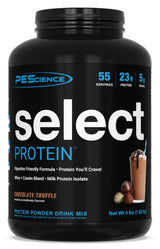 PEScience Select Protein Powder, Whey and Casein Blend, Clean Protein Powder for Women and Men, Low Calorie, Low Carb, Keto Friendly, Gluten Free, Chocolate Truffle, 55 Servings