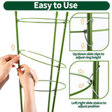 Gootaimi Large Tomato Cages, 24 Inch Tomato Cages for Garden, Plant Support Cages for Tomatoes, Potted Indoor Outdoor Plants, Flower Vine Climbing Plant Tomatoes Trellis, 2 Packs