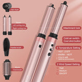 Brightup Upgraded Professional Hot Air Styler – 1400W High-Speed Blow Dryer Brush with 120,000 RPM, No Heat Damage, Fast Drying for Wavy, Curly & Straight Hair, 110V, Multi-Styler with Storage Bag