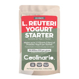 Coolinario L Reuteri Yogurt Starter (10-Pack, 1g Sachets) Yogurt Starter Culture with Lactobacillus Reuteri Probiotics | Creamy & Delicious | Non-GMO, No Preservatives, Gluten Free, Halal, Kosher