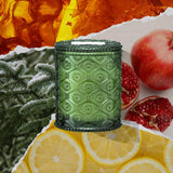 LA JOLIE MUSE Christmas Candles, Pine & Pomegranate Candle -Lemon, Pomegranate & Pine | 6 oz Natural Soy Wax | 40 Hours Clean Burn | Gift-Ready for Hosts, Gatherings | Elegant Home Décor