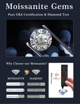 Kosuwo Moissanite Stud Earrings Set, 925 Sterling Silver, 18K White Gold Plated, Hypoallergenic, 5 Pairs, for Women and Men (18K White Gold)