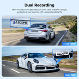 AZDOME M01 Dual Dash Cam Front and Rear with Free 64GB Card, 3" Screen Dual Dashboard Camera for Car, Built-in ADAS G-Sensor, 24H Parking Mode Car Camera (M01 Pro)