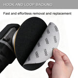 6 Inch 50 Pcs Wet Dry Sanding Discs Hook and Loop, 10000 Grit Sandpaper Automotive Wood Metal Polishing & Sanding, Silicon Carbide Sand Paper for Random Orbital Sander (Grit 10000)