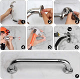 2 Pack Shower Grab Bar Stainless Steel Bathroom Grab Bars Shower Bath Handle Grab Bars for Bathtub Showers 18 Inch