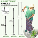 Envanptaz Crack Weeder, 63" L-Shaped Stainless Steel Crevice Weeding Tool