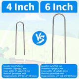 MySit 200 Pack 4 Inch Garden Stakes Galvanized Drip Irrigation Stakes