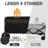 Portal Folding Wagon Brakes, All-Terrain Heavy Duty, Camping Garden Cart