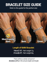 PROSTEEL Stainless Steel Figaro Link Chain Bracelet 6mm 7.5 Inch Men Jewelry
