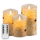 Biyanuo Flameless Battery Operated LED Candles 3D Wick with10key Button Remote Control 24-Hour Timer Set of 3 Electric Flickering Pillar Real Wax，Wedding, Party, Christmas and Home Decoration
